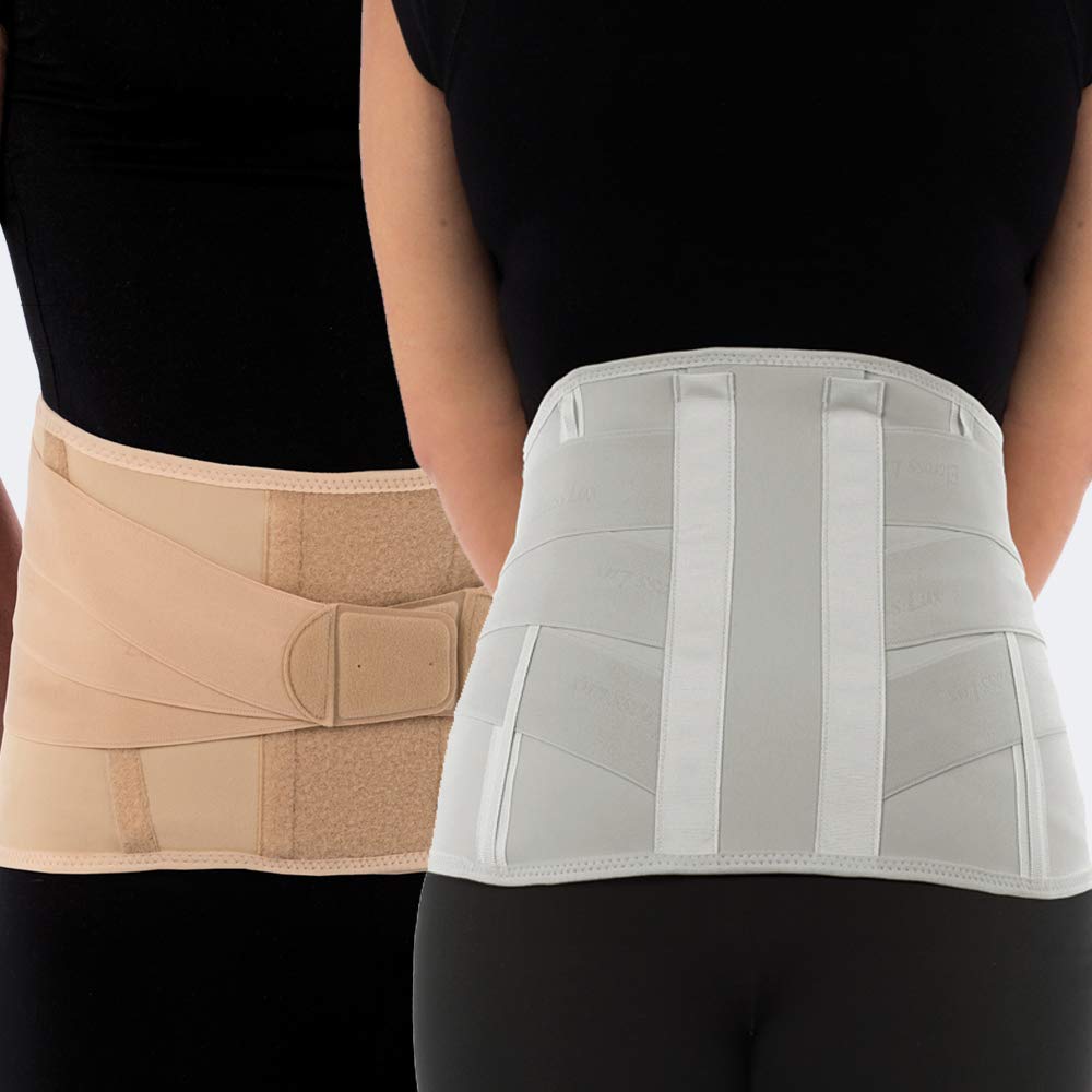 TIELLE CAMP - Model 2132 Elcross light lumbosacral semi-rigid corset with paravertebral reinforcements and pelvic ropes - Small