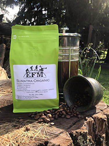 Earth Fed Muscle Sumatra Dark Roast Coffee - Organically grown on small farms in Northern Sumatra (Whole Bean)