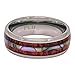 PCH Jewelers Tungsten Ring Hawaiian Koa Wood Abalone 8mm Comfort Fit Band