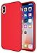 Diztronic iPhone X/XS Case, Full Matte Soft Touch Slim-Fit Flexible TPU Case for Apple iPhone X/XS (Red)