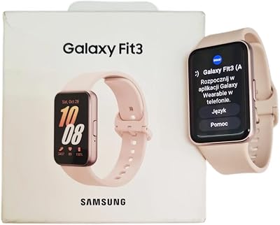 Samsung Galaxy Fit3 Pink Gold AMOLED Fitness Tracker 13-Day Battery Imported