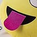Dolphineshow 35cm Emoji Smiley Emoticon Cute Yellow Round Cushion Pillow Stuffed Plush Soft Toy (Naughty)