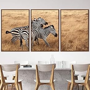 signwin 3 Piece Framed Canvas Wall Art Striped...