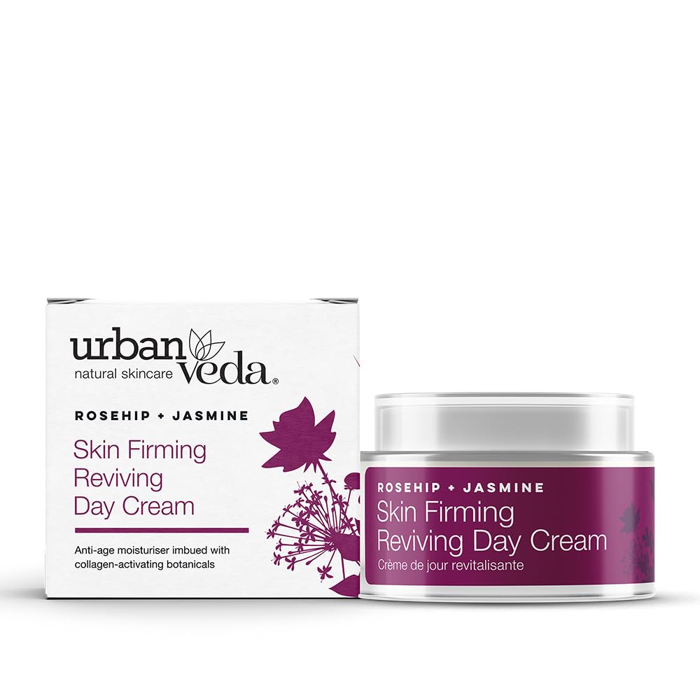 Urban Veda Skin Firming Reviving Day Cream| For Mature, Tired & Wrinkled Skin| Anti Age & Anti Wrinkle |Rosehip oil, Rose Geranium oil & Pomegranate extract|Light Moisturiser Face Women and Men| 50 ml — image 1