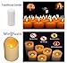 Mingfuxin Upgraded Flameless Candles Flickering with Remote and Timer, Pillar Candles Battery Operated Led Candles for Home Wedding Christmas Decoration (Resin, 6 Pack, 3