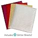 Heat Transfer Vinyl Glitter Combo - 20 Sheets: 16, 4 Glitter - For Cricut, Silhouette Cameo - HTV Permanently Adheres to Shirts & is Machine Washable