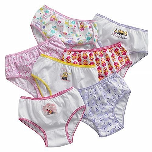 Despicable Me Little Girls' Minions 7 Pack Underwear Panties (6)