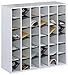 Safco Products Wood Mail Sorter 7766GR, Gray, Oversized Envelopes, 36 Compartments, Laminate Finish