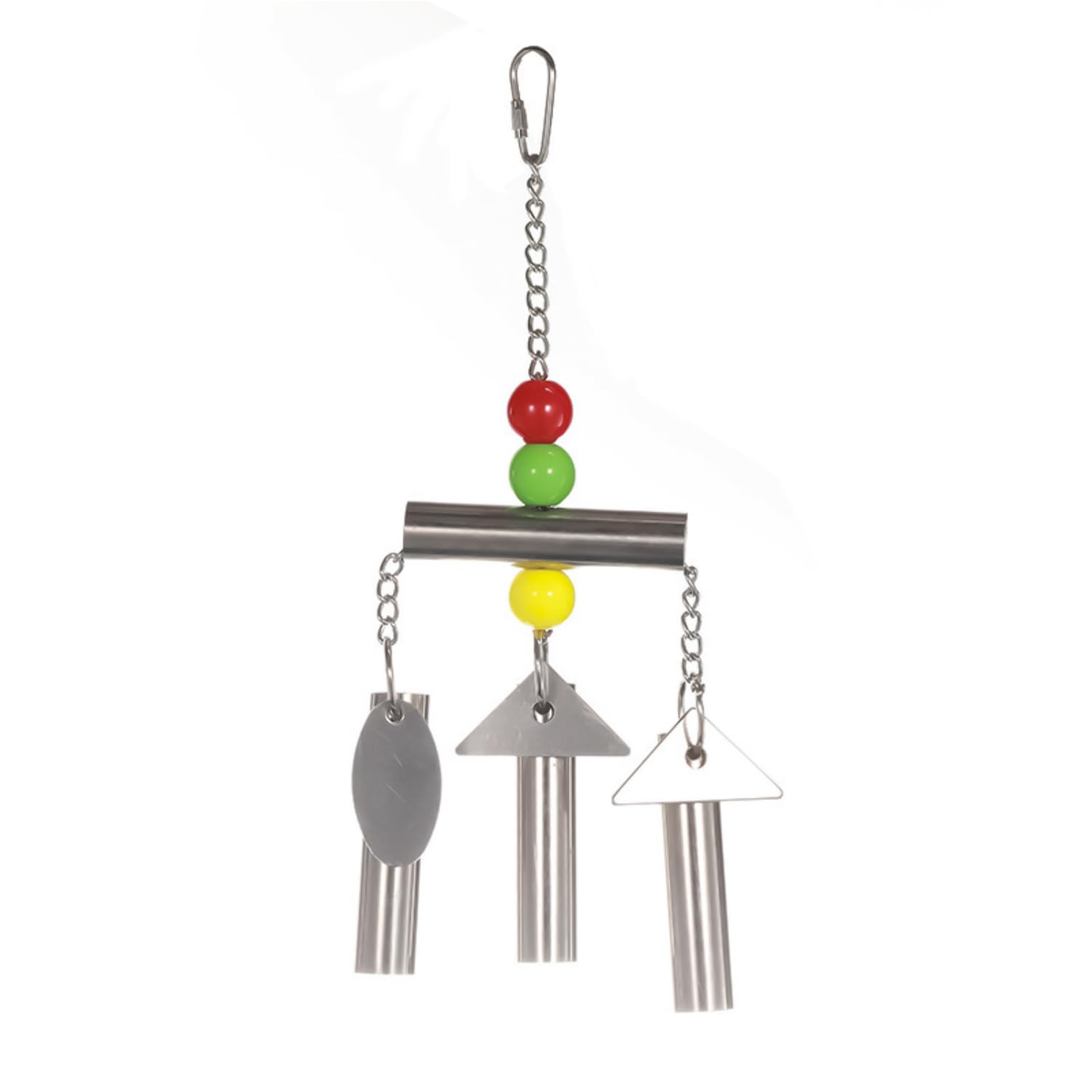 Bohue Bird Cage Hanging Bells Cage Decor Bird Standing Toy Stainless Steel Bells Toys Interesting Bird Toy Interactive Bells Toy for Birds Middle-Large Size Parrot Standing