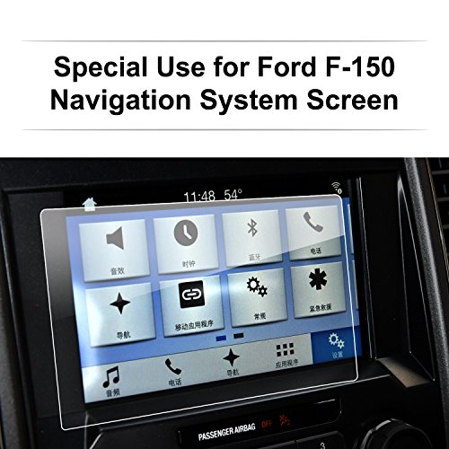LFOTPP Ford F-150 2017 8 Inch Car Navigation Screen Protector, [9H Hardness] Clear Tempered Glass Center Touch Screen Protector Anti Scratch High Clarity