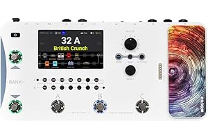 MOOER GE1000 Li White Guitar Multieffects Pedal Dual Effects Chains Processor with AI Equalization, 5" Touch Screen, 300+ Effects, Third-brand IRs, Stereo Sound Out Put, XLR, MIDI Port, Guitar/Bass
