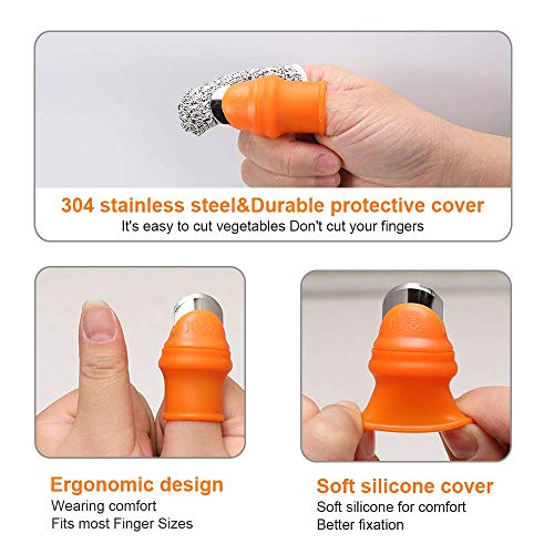 【New Upgrade】Garden Cut-proof Silicone Thumb Knife Universal Size, Garden Fruit and Vegetable Picker Tools, Gardening Gifts Harvesting Plant Knife Trim, Anti-cut Finger Cover Safe Your Finger - 2 Set - Thumbnail 3
