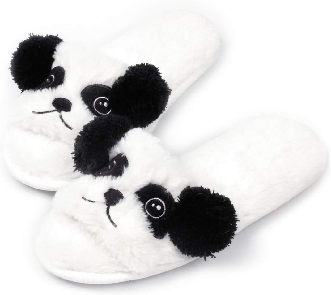 Open Toe Slippers for Girls Cute Fuzzy Fur Animal Summer Slides