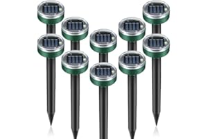 WYEWYE Mole Repellent 10 Pack,Mole Killer,Mole Remover, Solar Powered Snake Vole Repellent for Yard,Powerful Squirrel Groundhog Repellent, Gopher Repellent for Lawn Garden Waterproof
