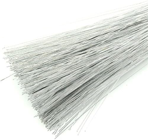 50Pcs 1Mm Diameter 80Cm Long Plastic Covered Gold Wire Iron Wire Used For Diy Nylon Stocking Flower Garland Making Supplies