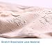 Nurbijar Women Stretch Breathable Lace Gloves Anti-slip Full Palm Touch Screen UV Protection Driving Gloves (Pack of 2, White, Pink)