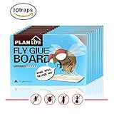 Homar 10 Pcs Fly Trap - Best in Pest Control Products - Double-sided Insects Sticky Traps Glue Boards Used in Indoor & Outdoor for Bed Bugs, Spiders, Cockroaches, Gnats, Geckos and so on (10)