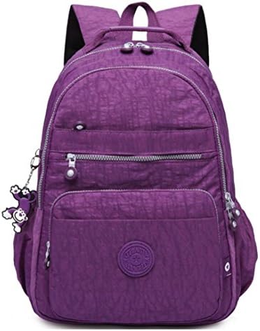 Cute Junior School Book Bag for Lightweight Travel Backpack Waterproof Fashion Ventilated Rucksack Multi-function Strong Computer Laptop Backpack Cycling Hiking Camping Business Outdoor Bag (Purple)