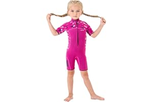 Goldfin Kids Wetsuit for Girls Boys, 2mm 3mm Toddler Shorty Neoprene Front Zip Wet Suits Keep Warm for Water Sports Surfing Snorkeling Swimming