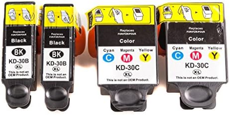 Compatible Ink Cartridge Replacement for Kodak 30 (Black,Tri Color,4-Pack)