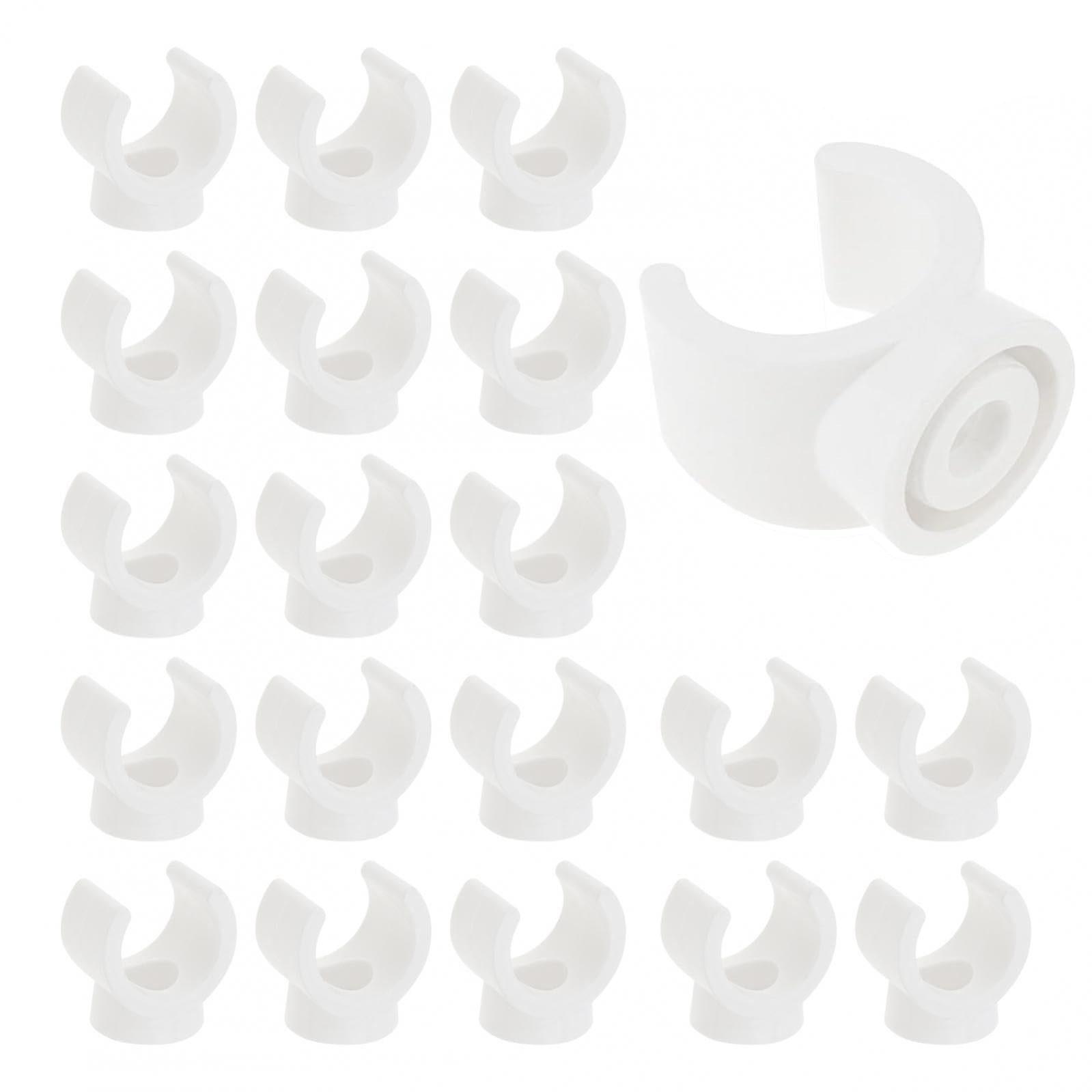 PNXKTXO 60pcs White ABS Plastic 1/2" PEX Pipe Clamps, U-Hook Pipe Hangers for Water Pipe Support