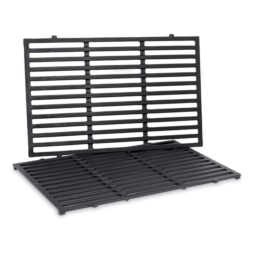 Denmay 7524 49.5cm Cast Iron Grill Grates Cooking Grid for Weber Genesis E-310/ E-320/ E-330, Genesis S-310/ S-320/ S-330, Genesis EP-310/ EP-320/ EP-330 Gas Grill, Doesn't Fit Genesis II/LX E310/340