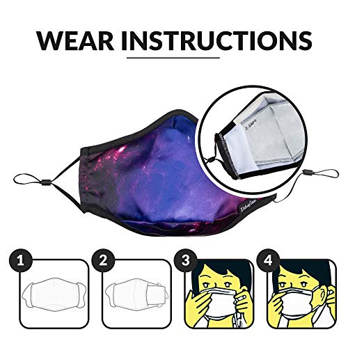 Debrief Me Dust Mask - Anti Pollution Breathable Respirator Mask (1 Mask + 4 Filters) Military Grade N99 Flu Mask Carbon Activated Filtration - Reusable Washable - Thumbnail 4