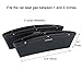 LeeQueen Car Pocket Organizer Fills the Gap Between the Seats, Premium PU Leather (Black, 2 Packs, Including 4 Velcros)