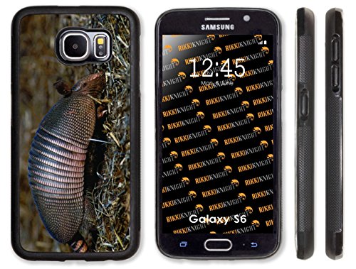 Rikki Knight Armadillo Design Samsung Galaxy S6 Case Cover (Black Rubber with front Bumper Protection) for Samsung Galaxy S6