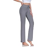 ADANIKI Women's Long Modal Comfy Drawstring Trousers Loose Straight-Leg for Yoga Running Sporting