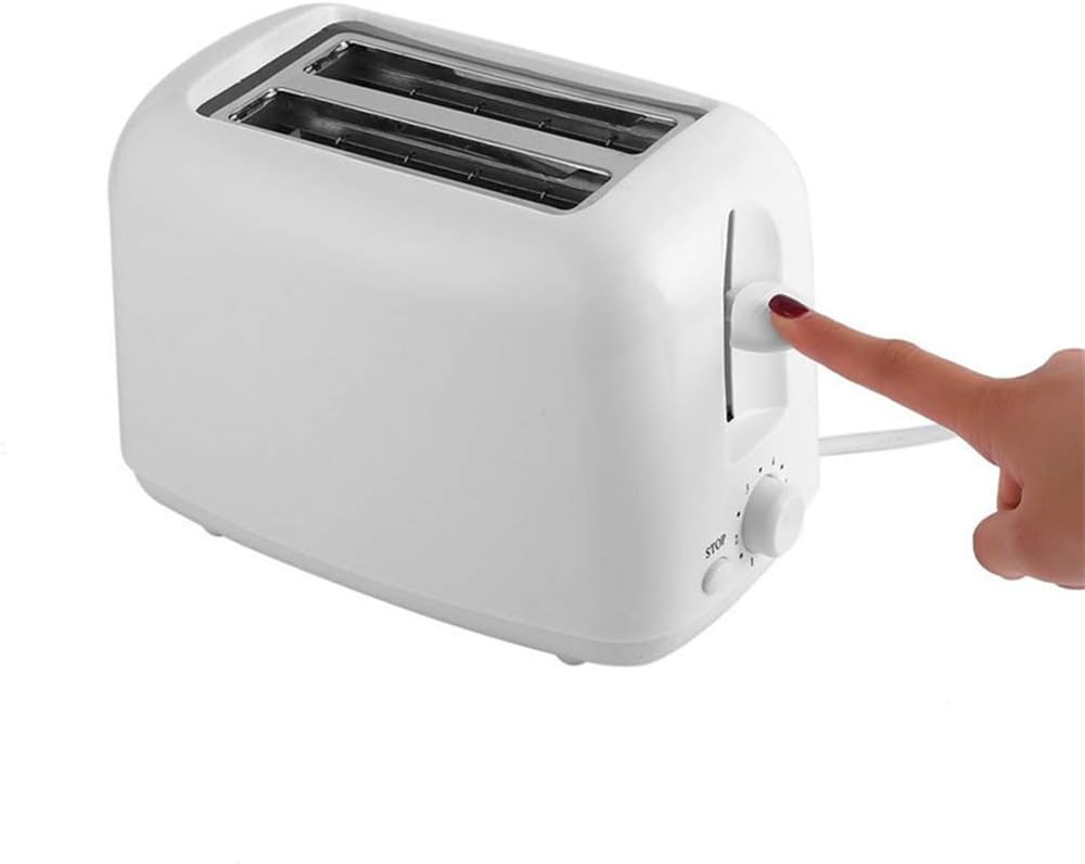 W7 Portable Household Electric Toaster, Food Grade 100% 304 Stainless Steel, 6-Speed Adjustable Evenly Heated, Automatic Pop-Up Rust-Proof and Easy to Clean
