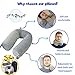 Twist Memory Foam Travel Pillow - Comfortable & Adjustable Neck Pillow for Traveling with Soft Washable Velvet Cover, Eye Mask & Earplugs - Long Flight Essentials | for 360° Neck Support, Chin, Lumbar