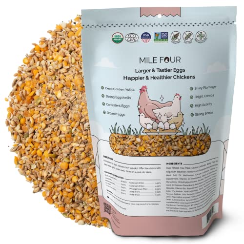 Mile Four Layer Organic Chicken Feed 100 US Grown Grains