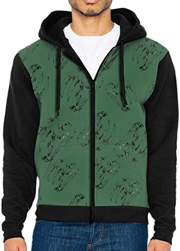 SJ HOODED Skull Illustration Psychedelic Men's 3D Print Casual Full-Zip Fleece Jacket