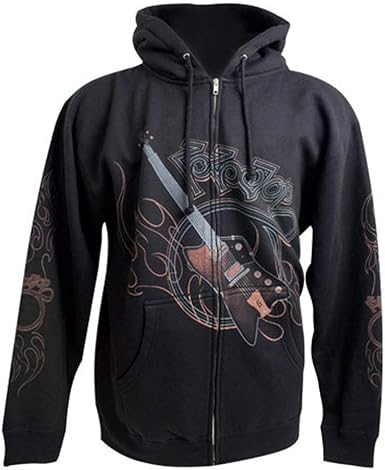 guitar zip up hoodie