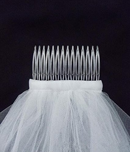 Botong White Ivory Bridal Veils with Comb Wedding Accessories (one size, white)