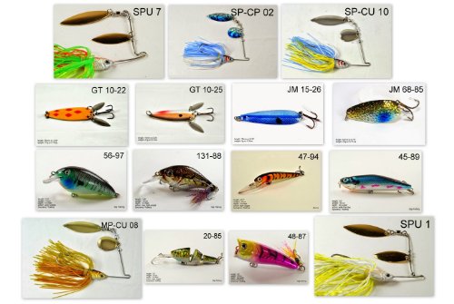 Akuna [WV] Pros' pick recommendation collection of lures for Bass, Panfish, Trout, Pike and Walleye fishing in West Virginia(Bass 15-A)