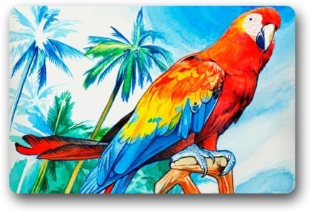 Sea Beach Parrot Art Doormats Floor Mat Door Mat Rug Indoor/Outdoor Mats Welcome Doormat 23.6"(L) x 15.7"(W)