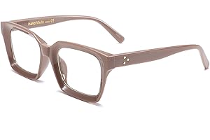 FEISEDY Glasses Frame Womens, Square Thick Eyeglasses Frame, Classic Eyewear for Men B2461