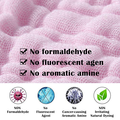 image for Baby 100% Cotton Washcloths, Fasoar Reusable Muslin Baby Wipes, Soft A