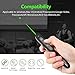 Norwii N76 Rechargeable Presentation clicker with Pointer, Long Range Presentation Remote, Wireless Presenter for PowerPoint Presentations, Slide Control (Black with Green Light)