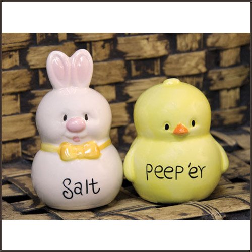 Salt & Pepper Shakers Collectibles Easter Yellow Chick Egg Salt And