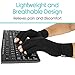 Vive Rheumatoid Arthritis Gloves - Men and Women Fingerless Compression Wrap for Hand Pain and Osteoarthritis - Black Hand Wrap for Arthritic Joint Symptom Relief - Open Finger Fit