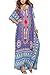 Rbwinner Women's Soft African Print Beach Cover Up Ethnic Dashiki Print Kaftan Bathing Suit Maxi Dress