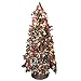 SANNO Wired Burlap Christmas Ribbon, Holiday Red Party Ribbon Decorations, Assorted Rustic Patterns Classic Fabric Ribbons Crafters Ornaments 36 Yards (2.5