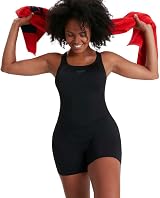 Speedo Women Endurance+ Eco Legsuit Swimsuit Chlorine Resistant Black view 8