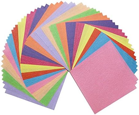 Origami Folding Paper Crumpled Texture, 10 Color 60 Sheets 5.9"x5.9"inches