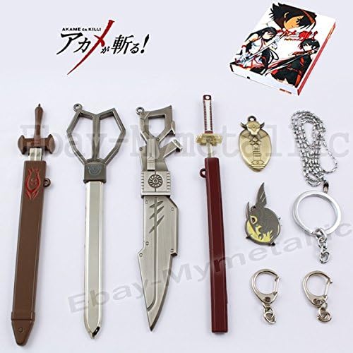Akame ga KILL! Weapon Sword &amp; LOGO Metal Pendant Cosplay