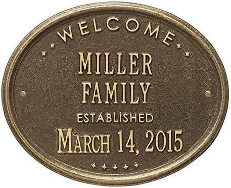 Plaques & Wall Art - Whitehall Products Welcome 1398AB Oval 