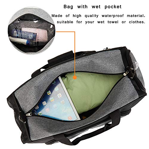 Sports Gym Bag with Wet Pocket & Shoes Compartment Travel Duffel bag